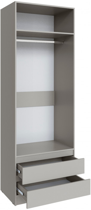 Шкаф Мадрид (0,8) с 2 ящ. без ручек без зеркала, Кашемир