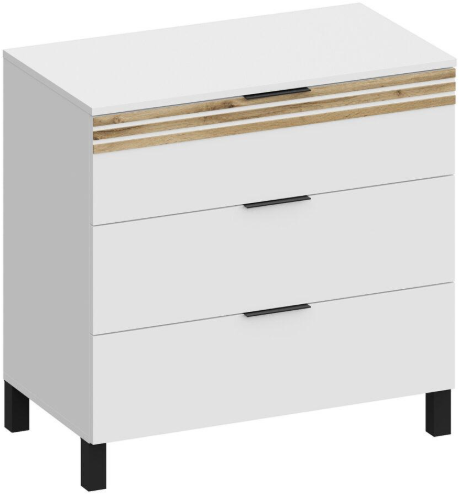 Модульная спальня Нао, набор №1, Дуб вотан/Белый (Профиль МДФ Дуб вотан)