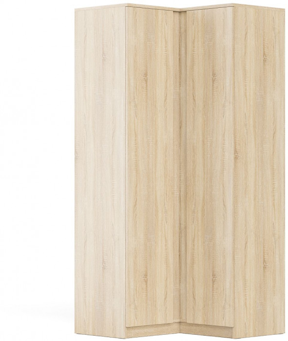 Мори Шкаф угловой МШУ960.1, цвет дуб сонома, ШхГхВ 96,4х96,4х209,6 см.