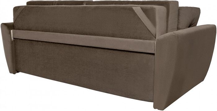 Диван еврокнижка Амстердам 160 ЛЮКС 06 ВЕЛЮР КОРИЧНЕВЫЙ НПБ