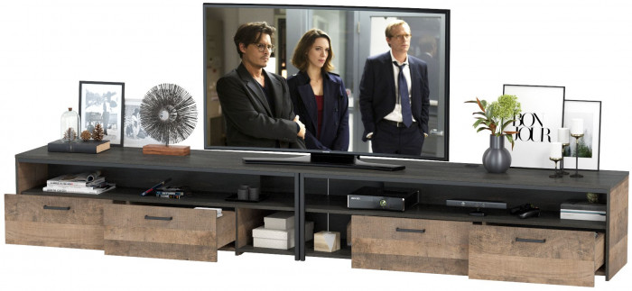 Трувор 13.70 Тумба под ТВ + 13.70 Тумба под ТВ, дуб гранж песочный/интра