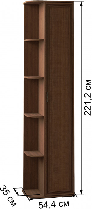 Ливорно Шкаф торцевой ЛШ-26 орех донской