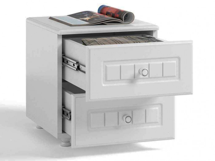 Спальня Монако-1 мягкая спинка белое дерево