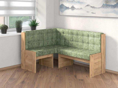 Угловая скамья Квадро дуб Крафт золотой/Мохито