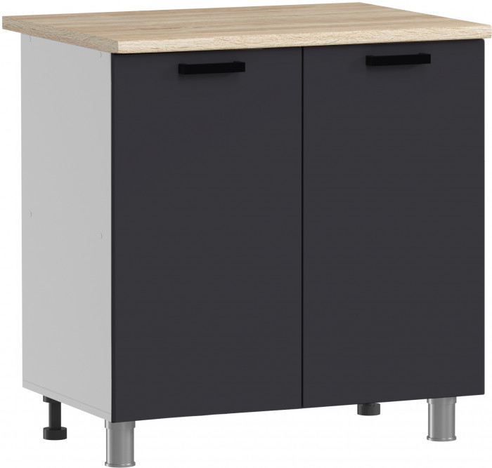 МК Аленушка Н 800 Лаванда Сталь, скоба черный (без столешницы)