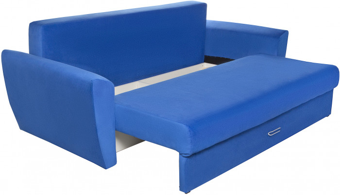 Диван еврокнижка Амстердам 160 ЛЮКС 07 ВЕЛЮР СИНИЙ НПБ