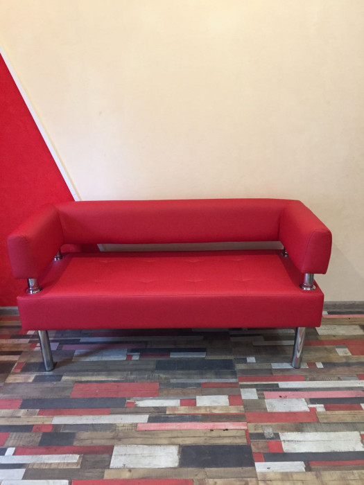 Диван Бизнес 160, экокожа, черный