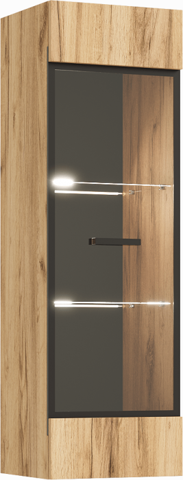 Нэнси LOFT Пенал-стекло навесной (исп2) (ЛДСП) (Дуб Крафт Белый)