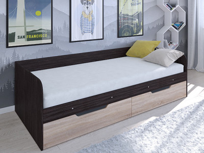 Кровать Астра одноярусная Венге/Сонома