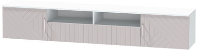 Тумба-3 под ТВ подвесная "Иннэс-7", Белый/Грэй софт