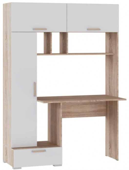 Компьютерный стол Квартет-11 дуб сонома/белый