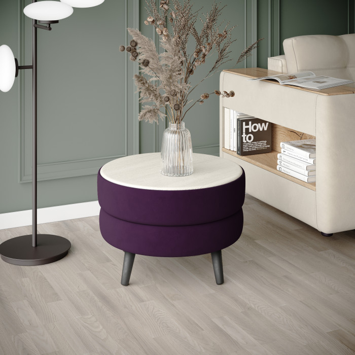 Стол журнальный "Рамус", Винный/МДФ клен кремовый