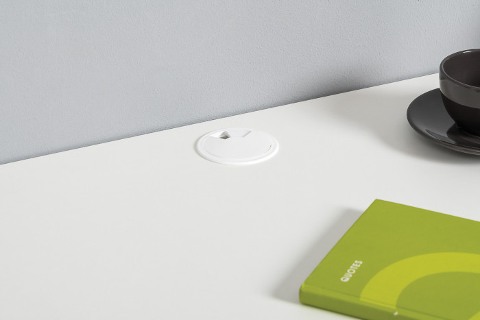 Торонто 12.149 Стол, цвет белый шагрень/стальной серый, ШхГхВ 120х53,1х75,3 см., универсальная сборка