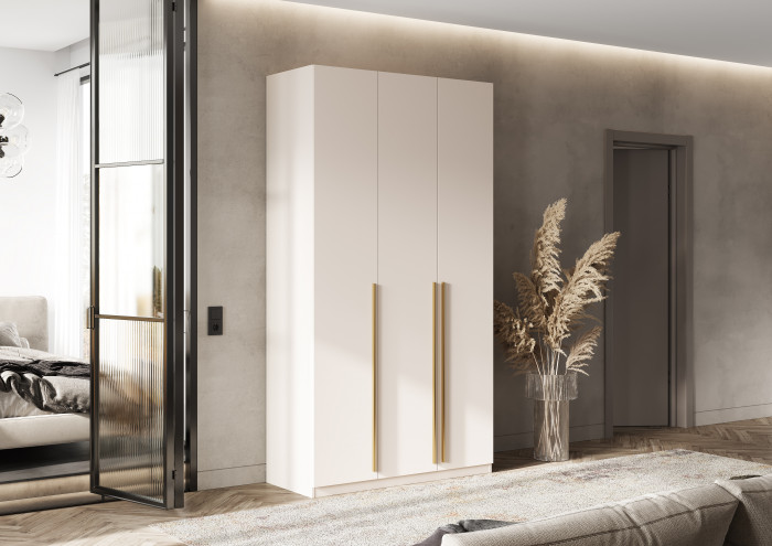 Ларго Шкаф 3-х створчатый 1200 (1 полка/2ящика), Кашемир