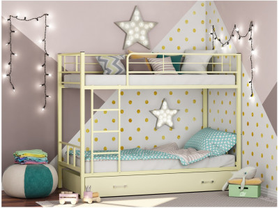 Двухъярусная кровать Севилья 2Я (Серый, Крем)