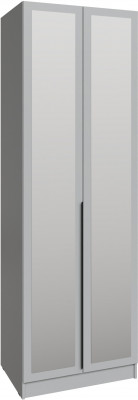 Шкаф Мадрид (0,75) с полками с зеркалом, Камень серый