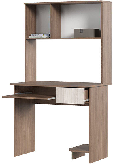 СТОЛ КОМПЬЮТЕРНЫЙ №2 (0,9х1,58х0,6) шимо темный/шимо светлый