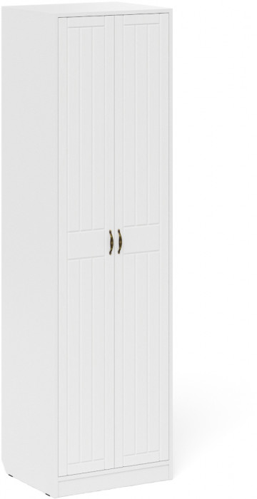 Прихожая П-6 Компоновка № 28, цвет белая шагрень/фасады МДФ белое дерево фрезеровка прованс, ШхГхВ 140х50х210 см., универсальная сборка