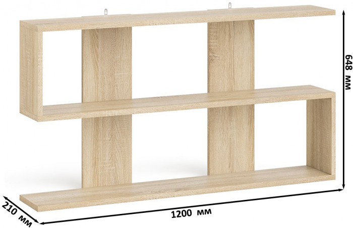 Мори компьютерный стол МС-16 правый + Пенал МШ400.1 + Полка 1200, дуб сонома