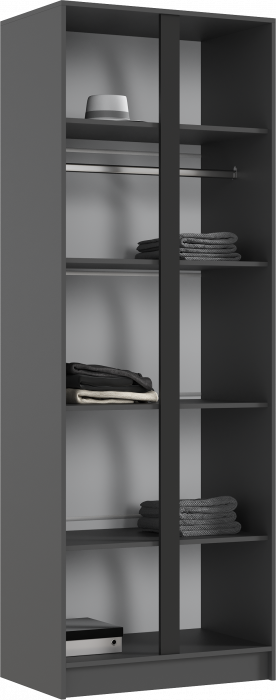 Келвин Шкаф 2-х створчатый (800) (Графит, Графит)