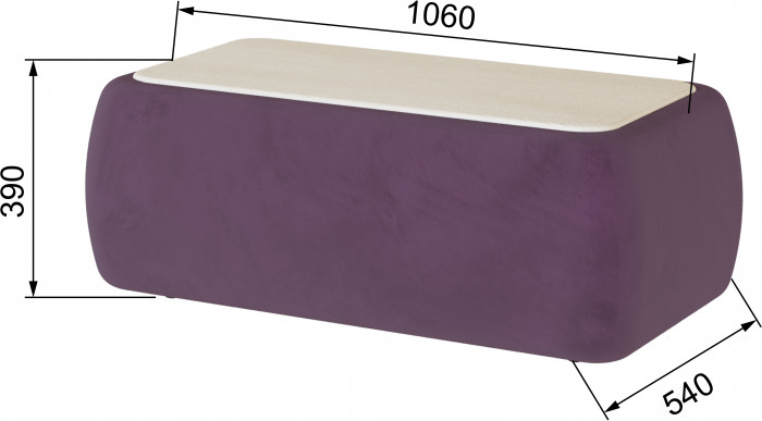 Стол журнальный Дизи винный/мдф клен кремовый