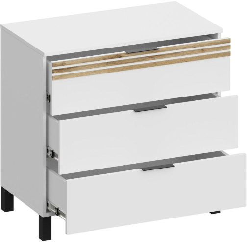 Модульная спальня Нао, набор №1, Белый/Профиль МДФ Дуб вотан