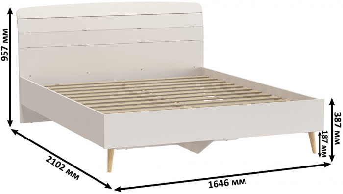 Афина Спальня Кровать 1400 + Тумба прикроватная, цвет кашемир серый, ШхГхВ 144,6х210,2х95,7 + 45х37х45 см., сп.м. 1400х2000 мм., б/м, основание есть