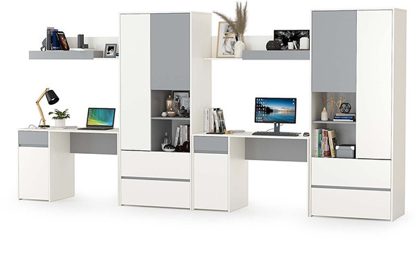 Торонто Компоновка № 12, белый шагрень/стальной серый