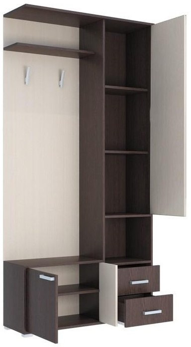 Домино А Шкаф с зеркалом (Белый)