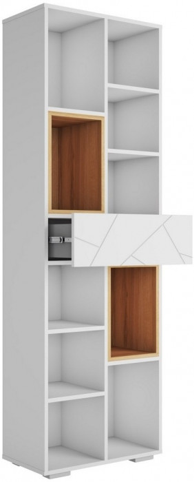 ГРАНЖ Стеллаж СЖ-001 (Серый шифер/Крафт золотой / Графит софт)