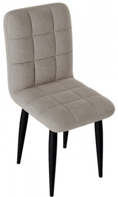 Франк ДП 2-17 Стул (конус) (Черный матовый/Микровелюр Бежевый)