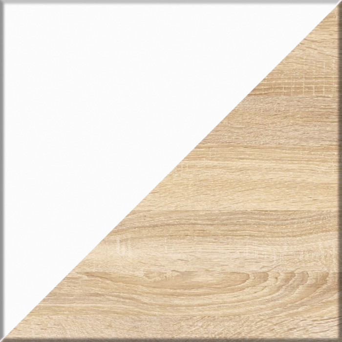 Мори компьютерный стол МС-6 левый + Тумба ТМП400.1 + Полка 900, дуб сонома/белый