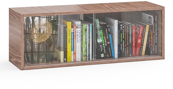Полка книжная С-МД-КН01, ясень шимо тёмный