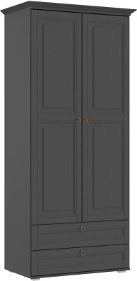 Престиж-1 Шкаф платяной графит/графит структурный