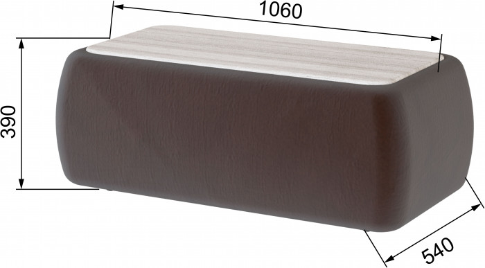 Стол журнальный Дизи коричневый/мдф сандал белый