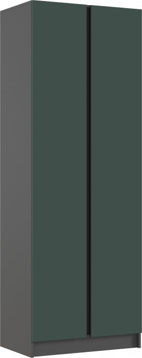 Келвин Шкаф 2-х створчатый 800, Графит/Изумрудный