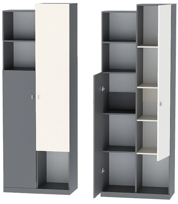 Модульная детская Клео набор 1 (Графит/Миндаль/Океан)