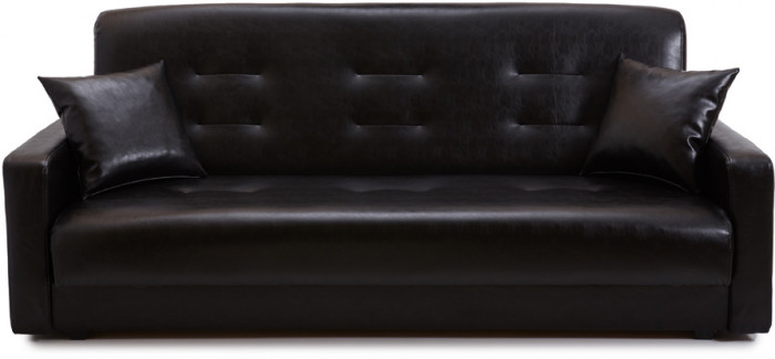 Диван Аккорд 140 черный, пружинный блок Боннель