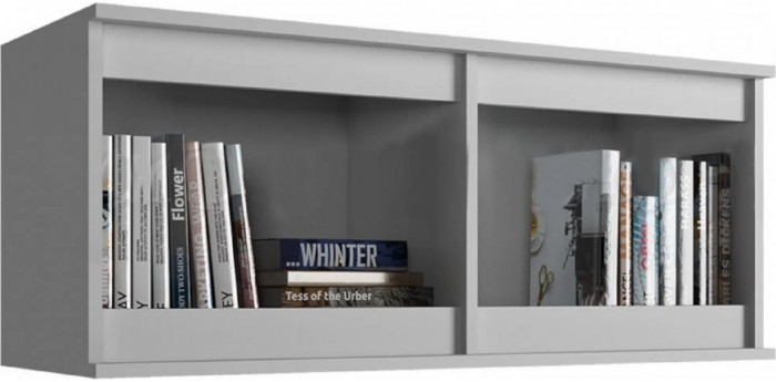 Челси Полка навесная (Антресоль малая) (Белый глянец, Белый)