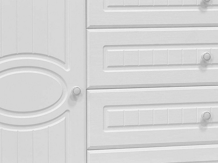 Спальня Монако-3 мягкая спинка белое дерево