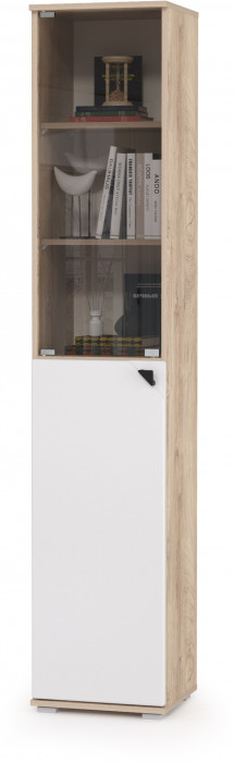 Бостон № 30, дуб эндгрейн элегантный/фасады МДФ милк рикамо софт