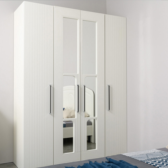 Валенсия Спальня № 43, цвет ЛДСП белый шагрень/МДФ белый шагрень, ортопед есть, сп. м. 1600х2000 мм., б/м