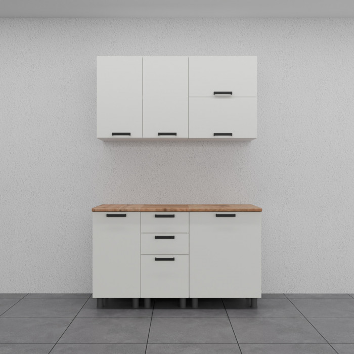 МК Аленушка Н 600 Лаванда Молочный, скоба черный (без столешницы)