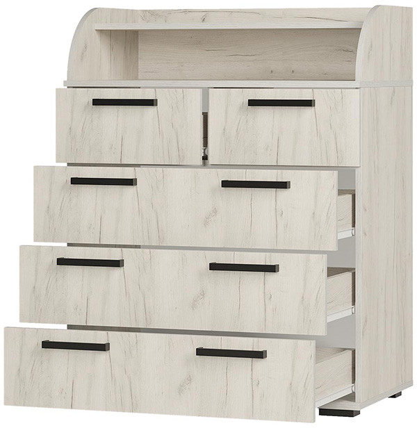 Комод Стандарт №1, Дуб крафт белый