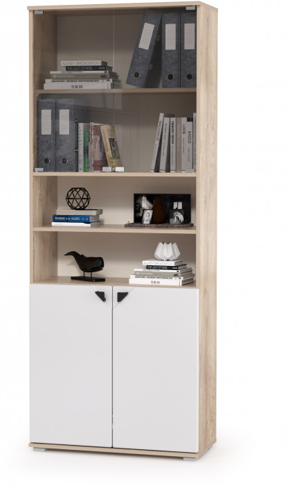 Бостон № 31, дуб эндгрейн элегантный/фасады МДФ милк рикамо софт