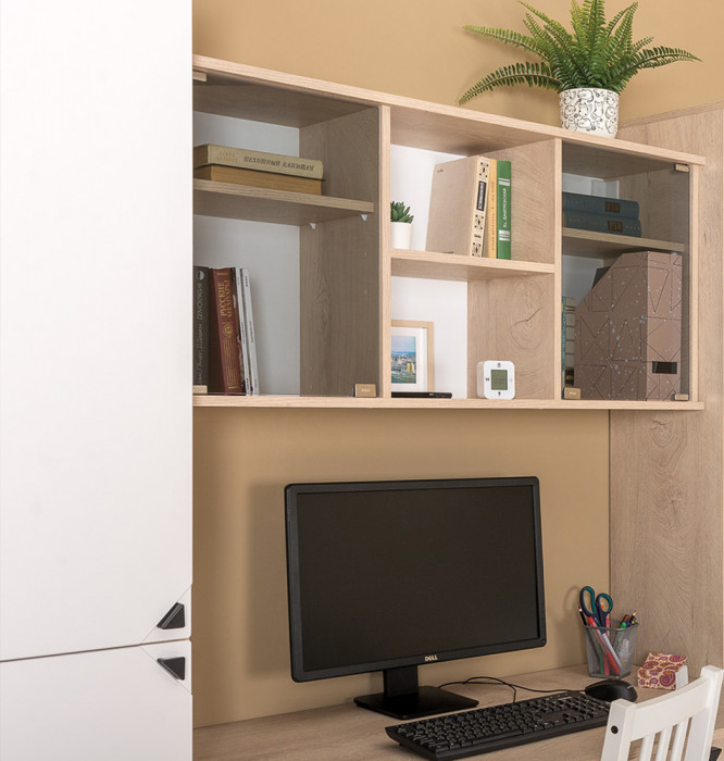 Бостон № 31, дуб эндгрейн элегантный/фасады МДФ милк рикамо софт