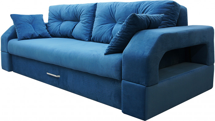 Диван еврокнижка Манчестер 160 ВЕЛЮР 07 СИНИЙ