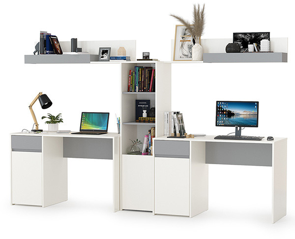 Торонто Компоновка № 16, белый шагрень/стальной серый