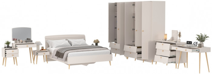 Афина Спальня 41-1600, кашемир серый