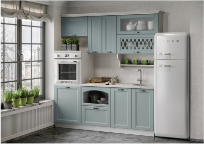 Кухня МДФ 2000 Милано Компоновка №3 (Шарли бриз)